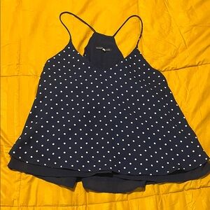 Chic Navy Polka Dot Camisole